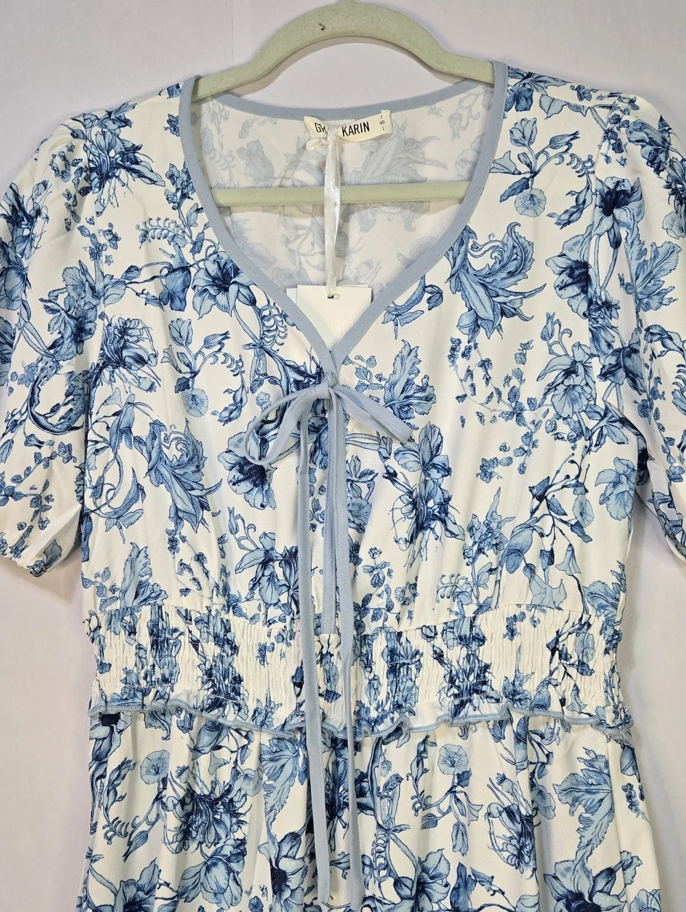 GRACE KARIN Women Size S Cottagecore Lightweight Floral Dress NWT - Picture 3 of 8